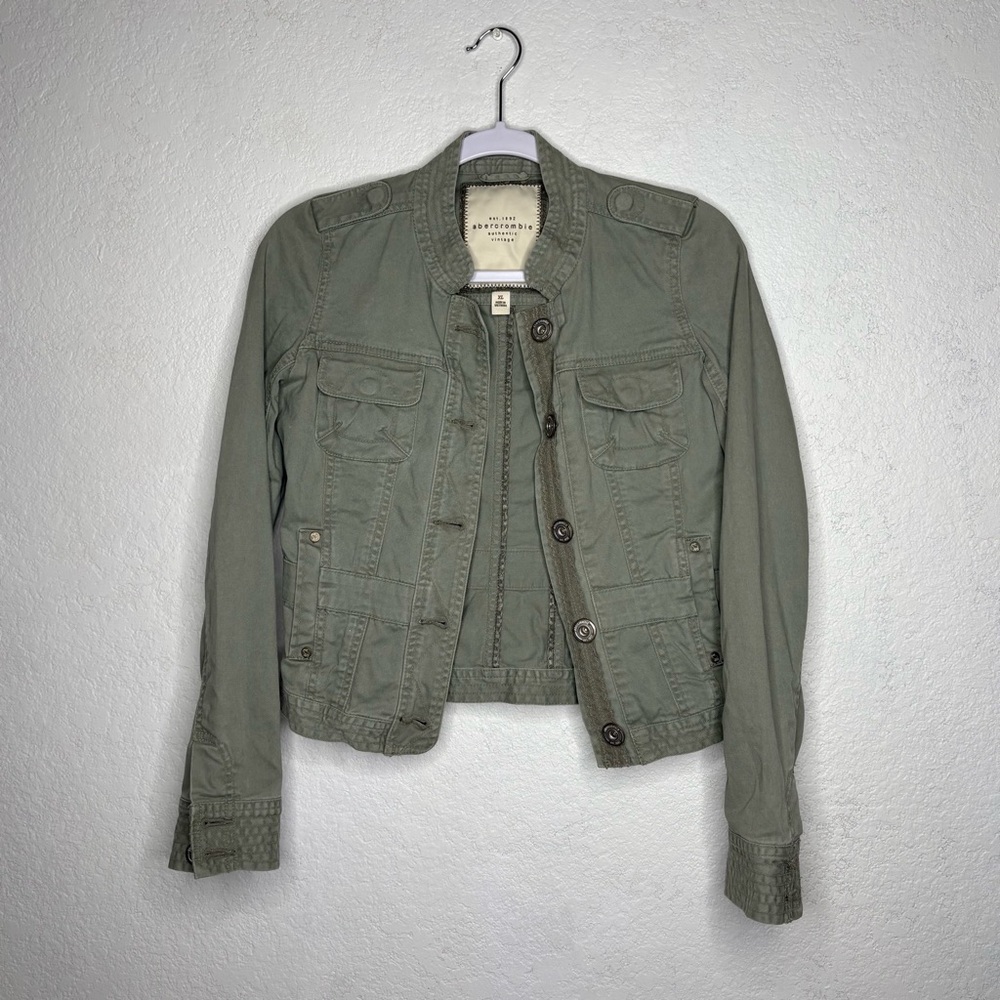 Abercrombie & Fitch Olive Utility Jacket